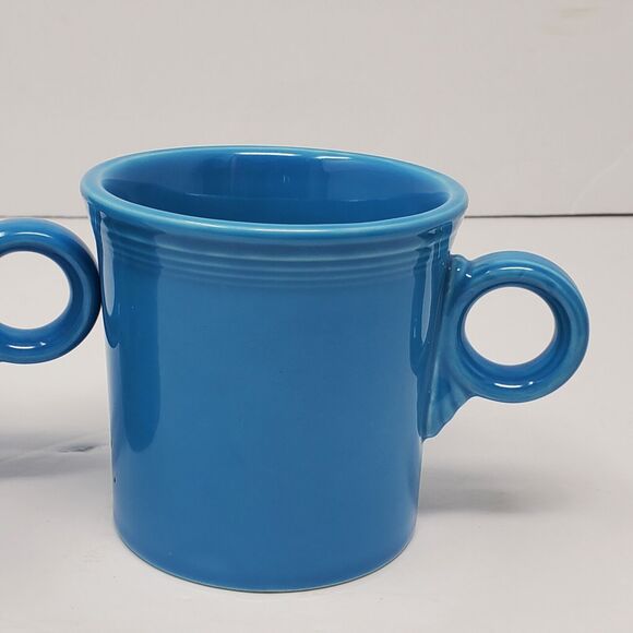 FIESTAWARE Homer Laughlin Classic Ring handle 10.5 Oz Cup Blue Set of 2 - Picture 8 of 11